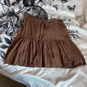 John Galt brown flowy mini skirt  • boho / earthy